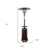 48000 BTU Bronze Steel Propane Cylindrical Pole Standing Patio Heater - Homeroots - Flyclothing LLC