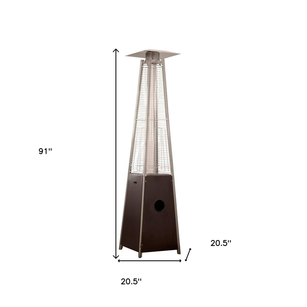 41000 BTU Brown Steel Propane Triangular Pyramid Standing Patio Heater - Homeroots - Flyclothing LLC