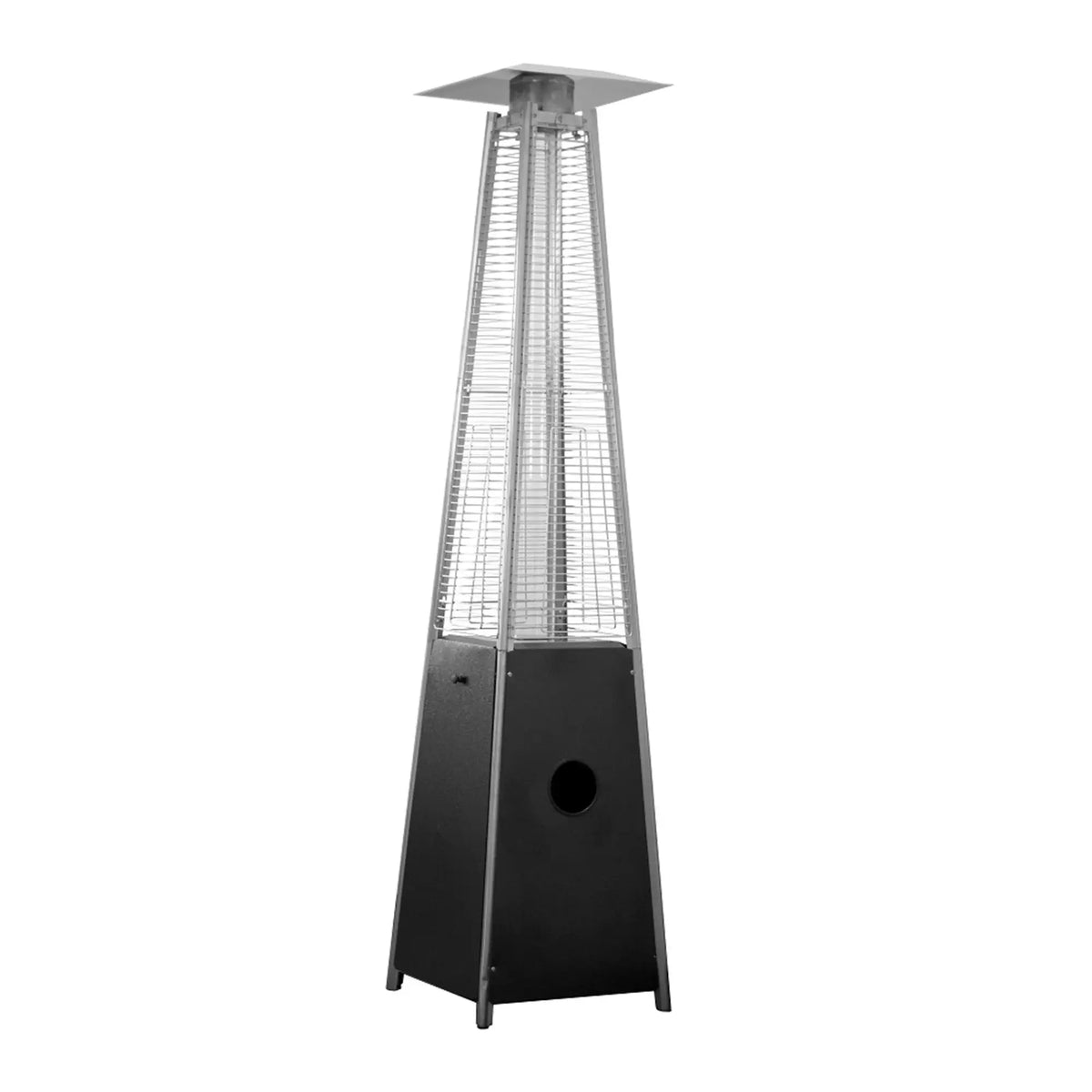 Triangular Heaters 41000 BTU Black Steel Propane Triangular Pyramid Standing Patio Heater ...