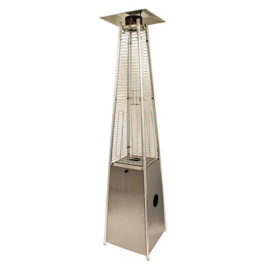 41000 BTU Silver Steel Propane Triangular Pyramid Standing Patio Heater - Homeroots - Flyclothing LLC