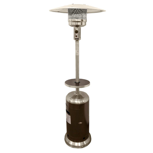 48000 BTU Silver Steel Propane Cylindrical Pole Standing Patio Heater - Homeroots - Flyclothing LLC