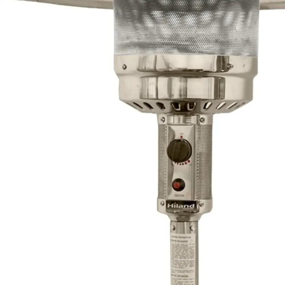 48000 BTU Silver Steel Propane Cylindrical Pole Standing Patio Heater - Homeroots - Flyclothing LLC