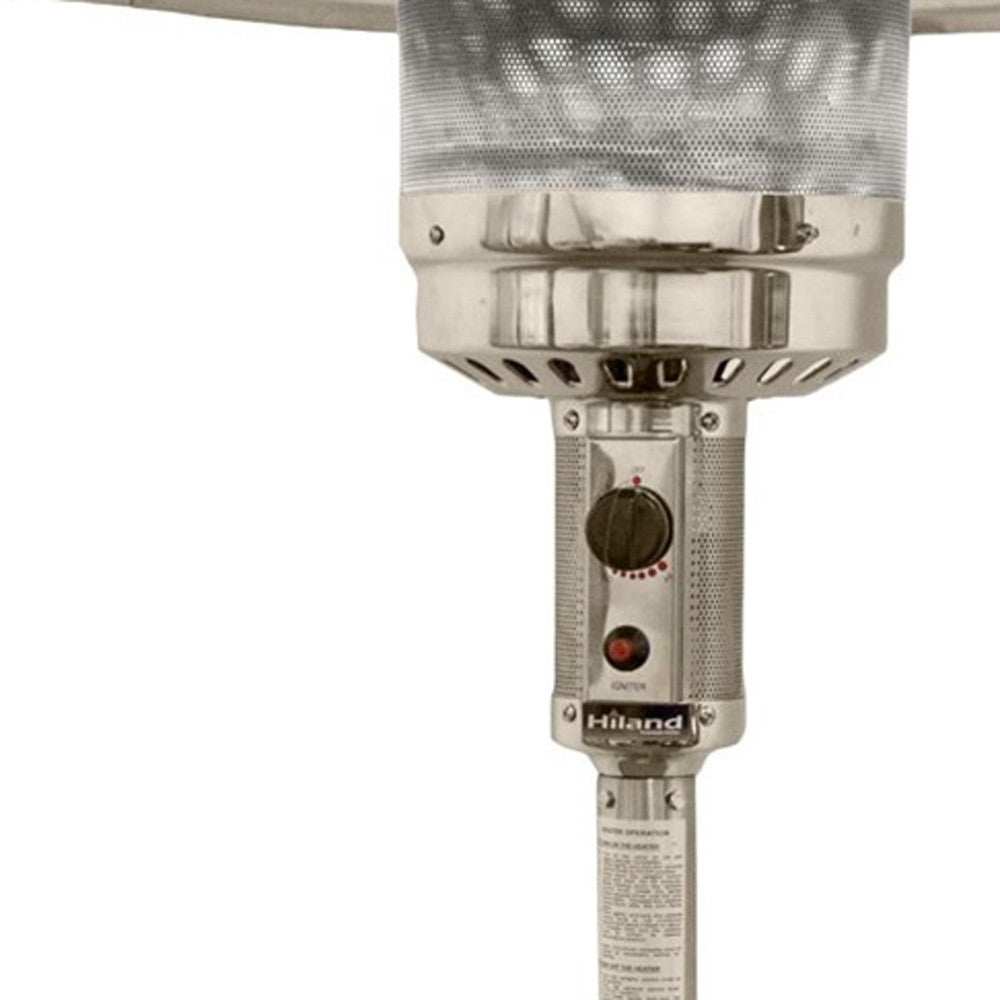 48000 BTU Silver Steel Propane Cylindrical Pole Standing Patio Heater - Homeroots - Flyclothing LLC