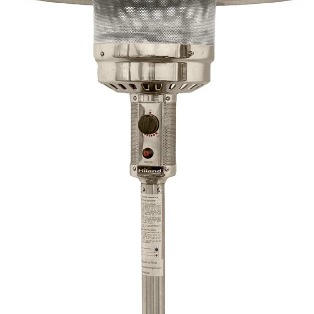 48000 BTU Silver Steel Propane Cylindrical Pole Standing Patio Heater - Homeroots - Flyclothing LLC