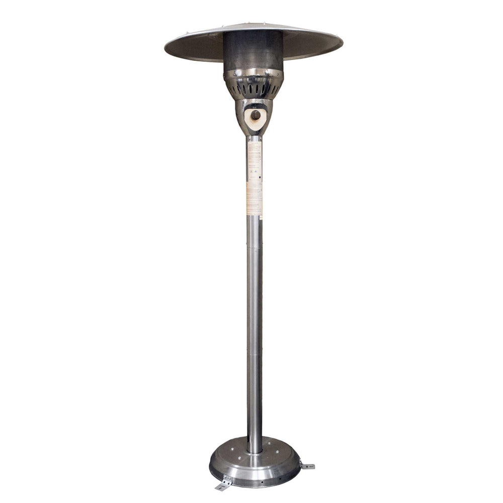 41000 BTU Silver Steel Natural Gas Cylindrical Pole Standing Patio Heater - Homeroots - Flyclothing LLC