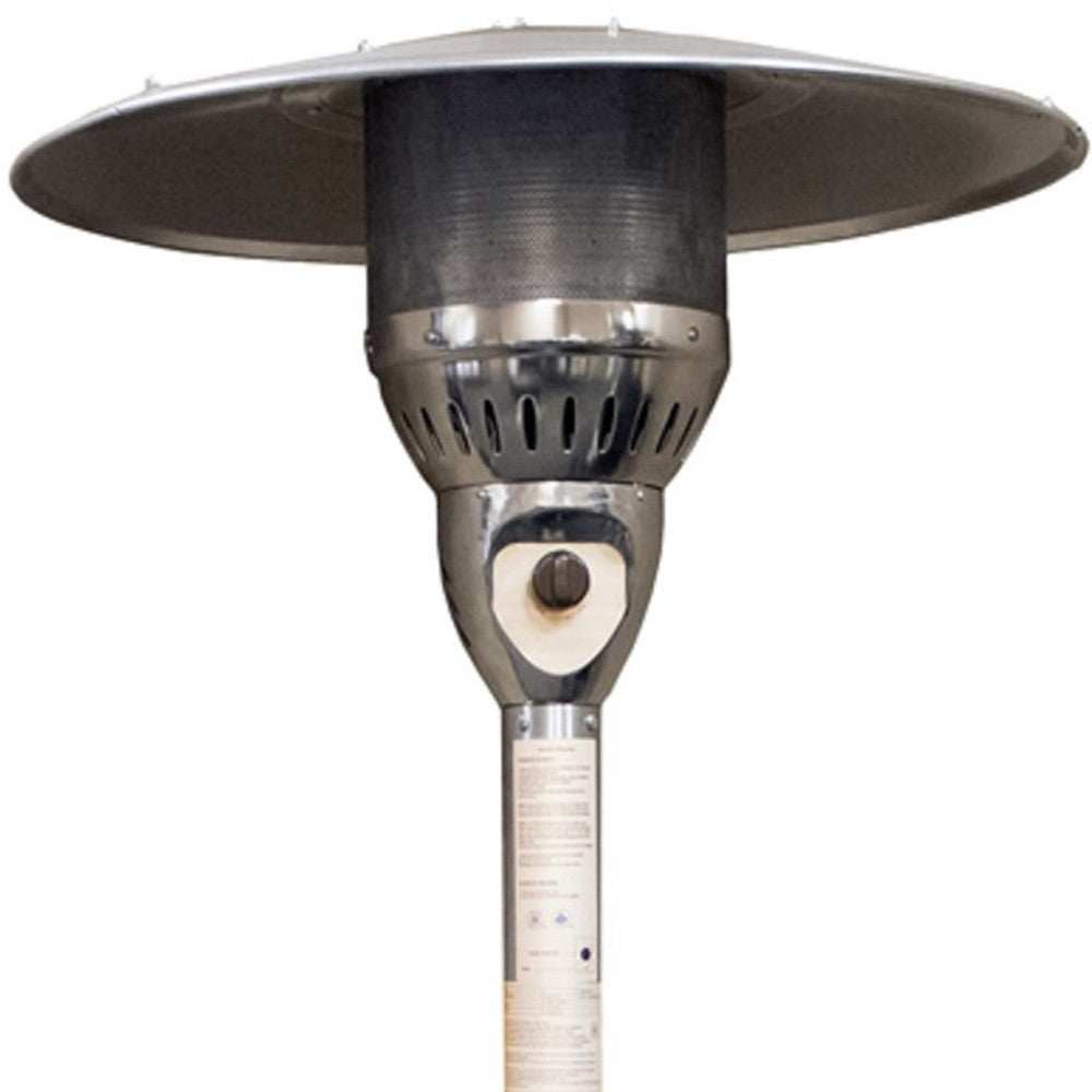 41000 BTU Silver Steel Natural Gas Cylindrical Pole Standing Patio Heater - Homeroots - Flyclothing LLC