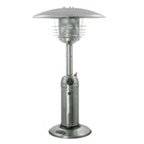 11000 BTU Silver Steel Propane Cylindrical Pole Tabletop Patio Heater - Homeroots