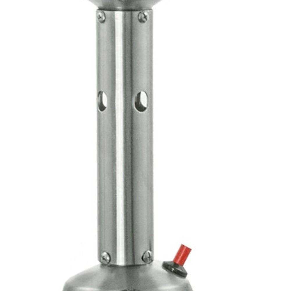 11000 BTU Silver Steel Propane Cylindrical Pole Tabletop Patio Heater - Homeroots - Flyclothing LLC