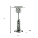 11000 BTU Silver Steel Propane Cylindrical Pole Tabletop Patio Heater - Homeroots - Flyclothing LLC