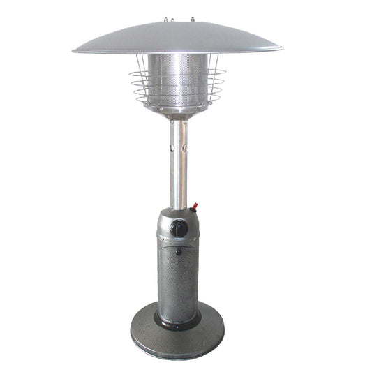 11000 BTU Silver Steel Propane Cylindrical Pole Tabletop Patio Heater - Homeroots - Flyclothing LLC