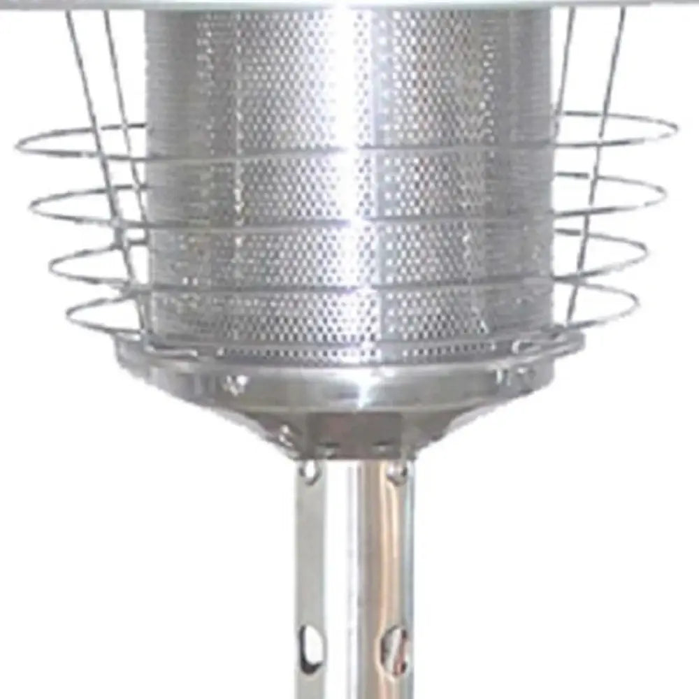 11000 BTU Silver Steel Propane Cylindrical Pole Tabletop Patio Heater - Homeroots - Flyclothing LLC