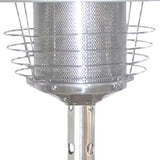11000 BTU Silver Steel Propane Cylindrical Pole Tabletop Patio Heater - Homeroots - Flyclothing LLC