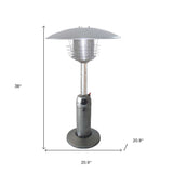 11000 BTU Silver Steel Propane Cylindrical Pole Tabletop Patio Heater - Homeroots - Flyclothing LLC