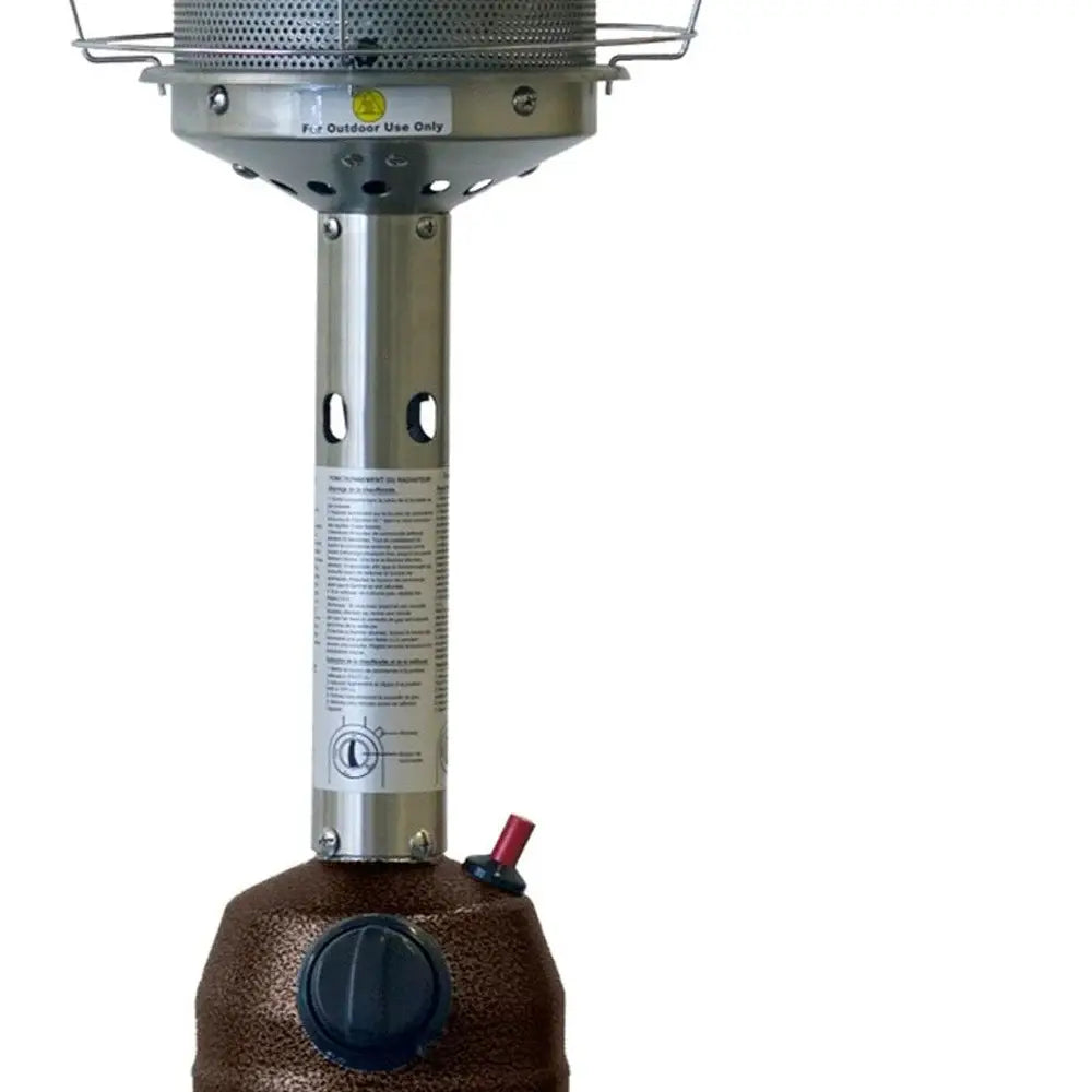 11000 BTU Bronze Steel Propane Cylindrical Pole Tabletop Patio Heater - Homeroots - Flyclothing LLC