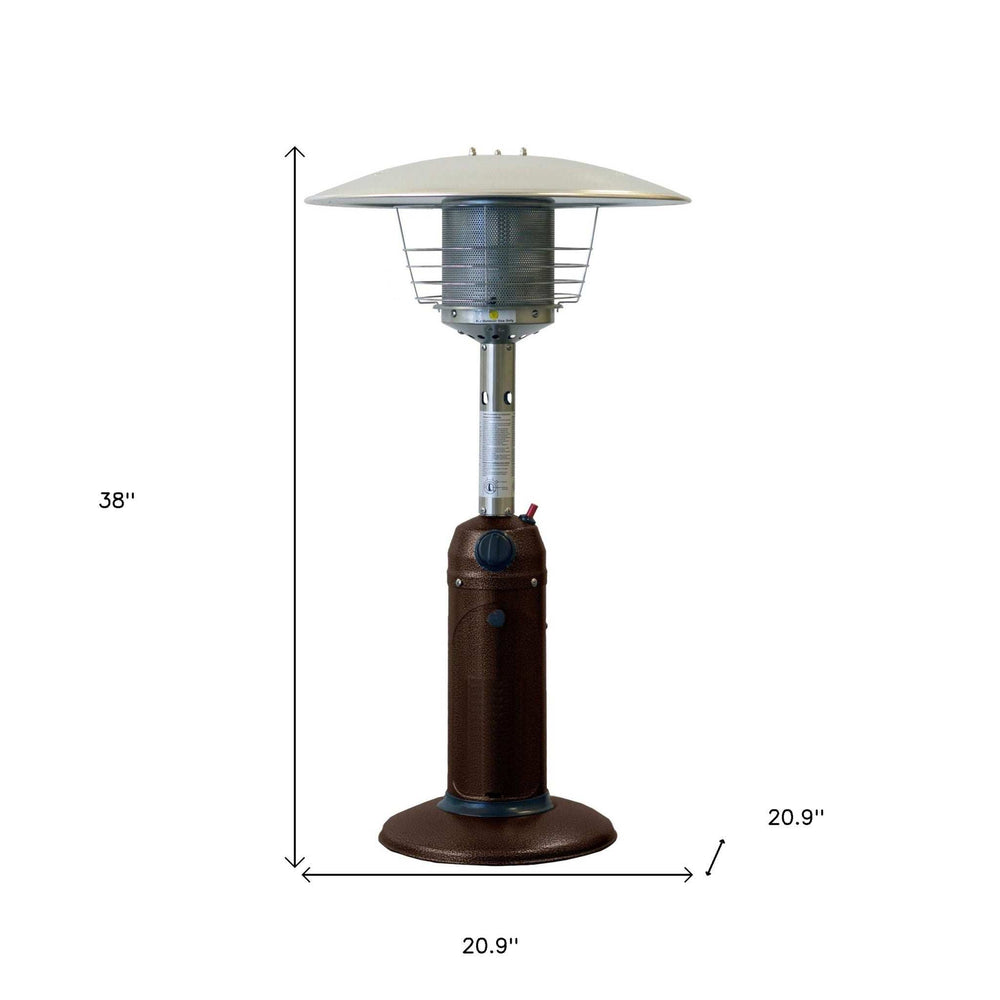 11000 BTU Bronze Steel Propane Cylindrical Pole Tabletop Patio Heater - Homeroots - Flyclothing LLC