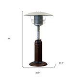 11000 BTU Bronze Steel Propane Cylindrical Pole Tabletop Patio Heater - Homeroots - Flyclothing LLC