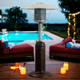11000 BTU Bronze Steel Propane Cylindrical Pole Tabletop Patio Heater - Homeroots