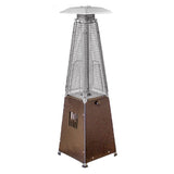 9500 BTU Bronze Steel Propane Triangular Pyramid Tabletop Patio Heater - Homeroots