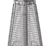 9500 BTU Bronze Steel Propane Triangular Pyramid Tabletop Patio Heater - Homeroots - Flyclothing LLC