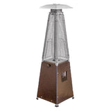 9500 BTU Bronze Steel Propane Triangular Pyramid Tabletop Patio Heater - Homeroots