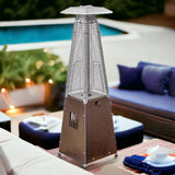 9500 BTU Bronze Steel Propane Triangular Pyramid Tabletop Patio Heater - Homeroots