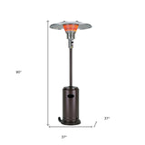 40000 BTU Bronze Steel Propane Cylindrical Pole Standing Patio Heater - Homeroots - Flyclothing LLC