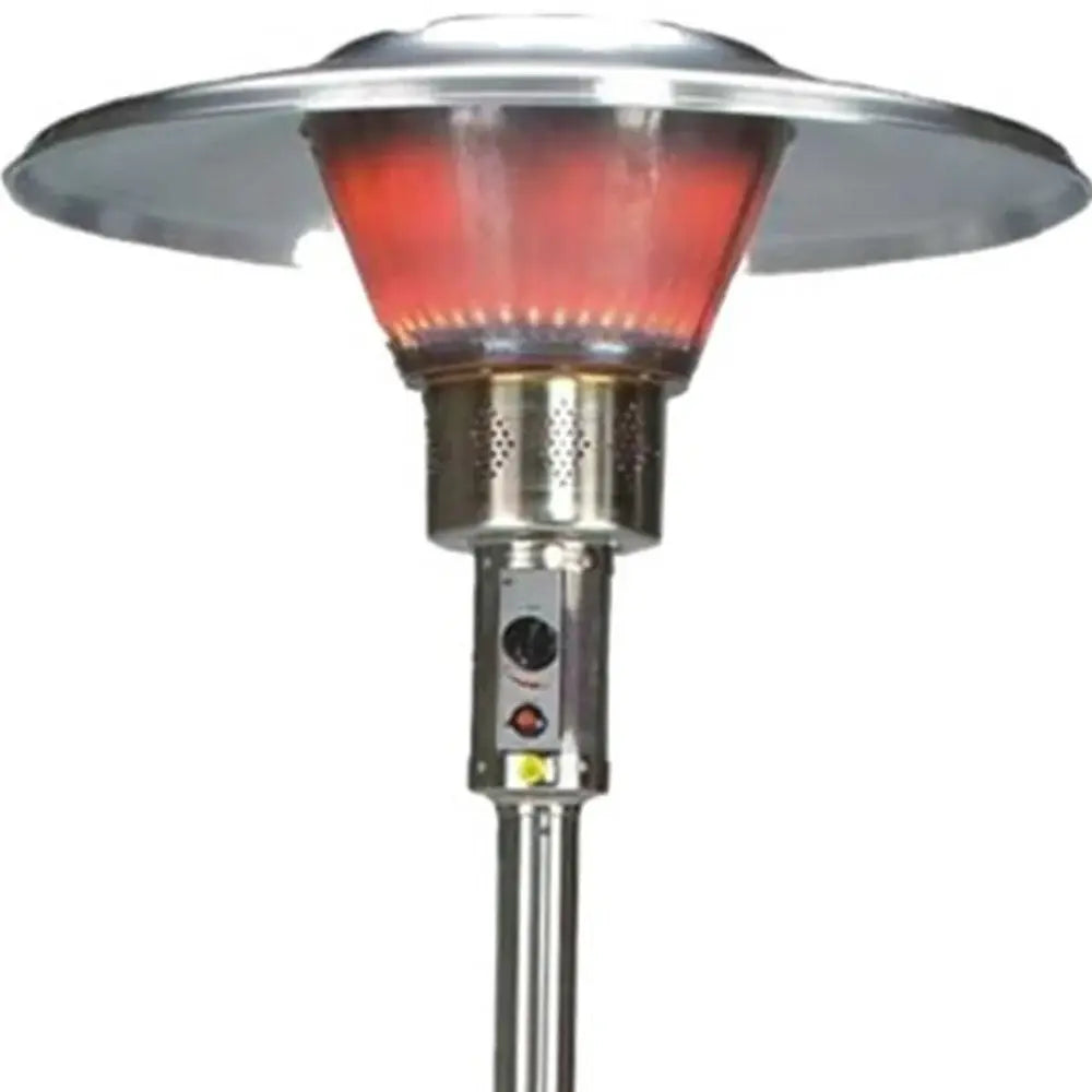 40000 BTU Silver Steel Propane Cylindrical Pole Standing Patio Heater - Homeroots - Flyclothing LLC