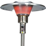 40000 BTU Silver Steel Propane Cylindrical Pole Standing Patio Heater - Homeroots - Flyclothing LLC