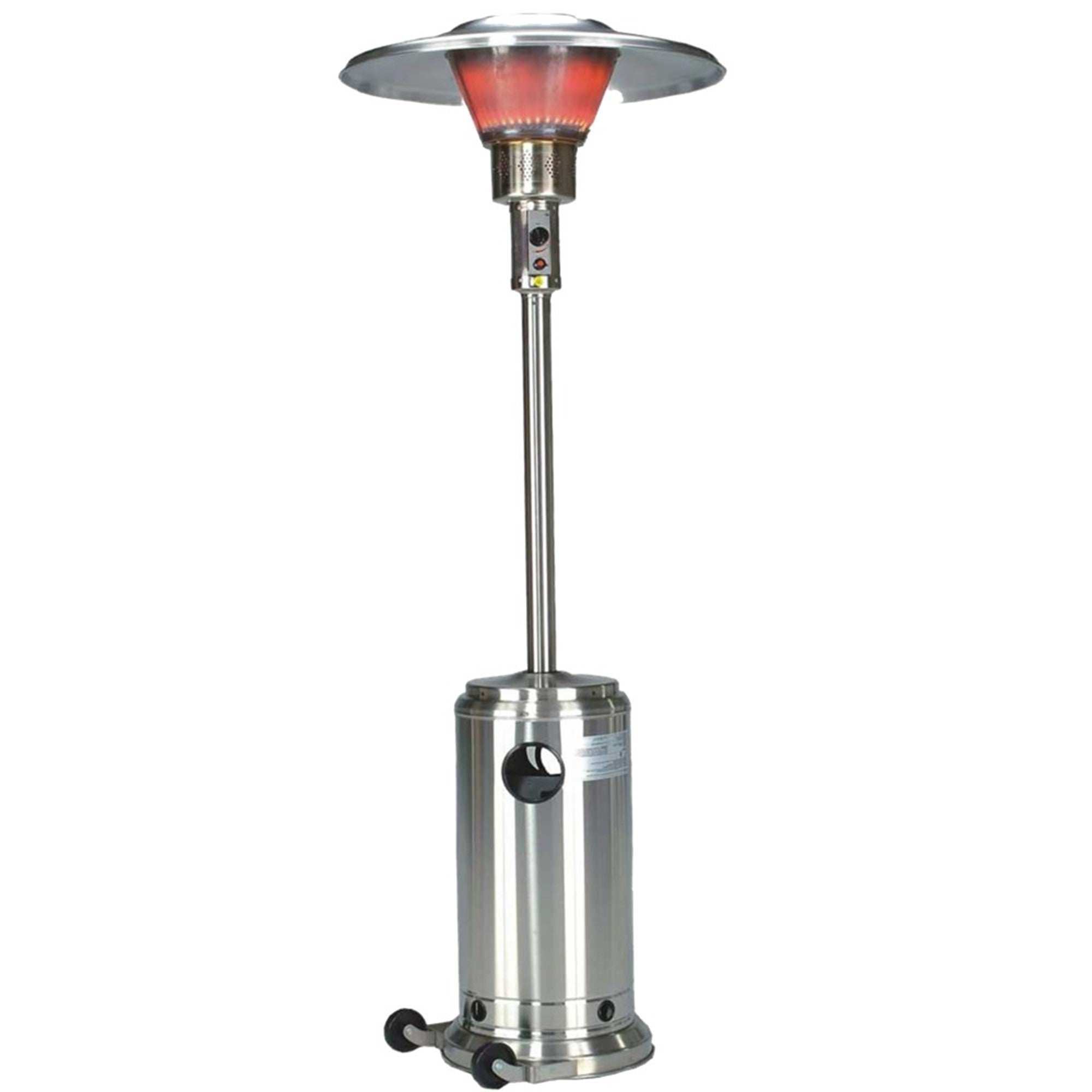 40000 BTU Silver Steel Propane Cylindrical Pole Standing Patio Heater - Homeroots - Flyclothing LLC