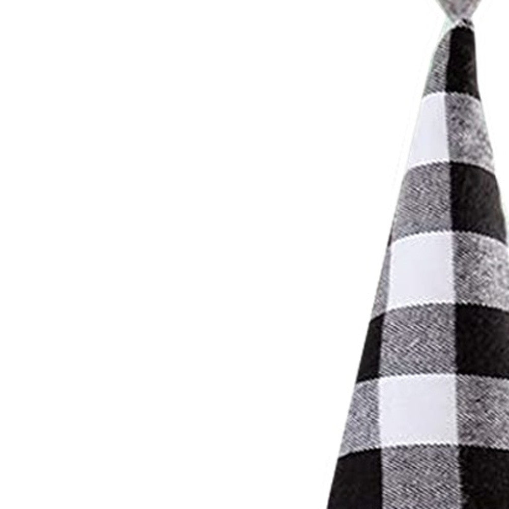 27" Black And White Felt And Faux Fur Gnome Adjustable Height Tree Topper - Homeroots - Flyclothing LLC