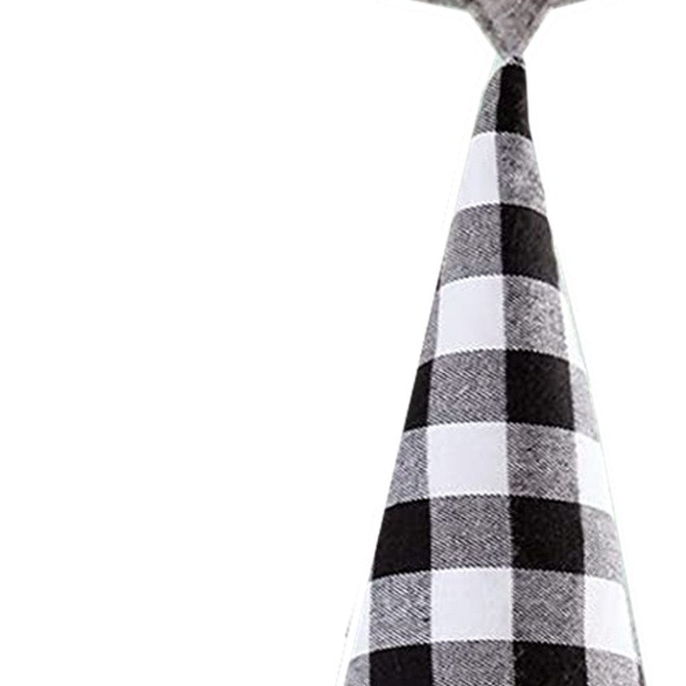27" Black And White Felt And Faux Fur Gnome Adjustable Height Tree Topper - Homeroots - Flyclothing LLC