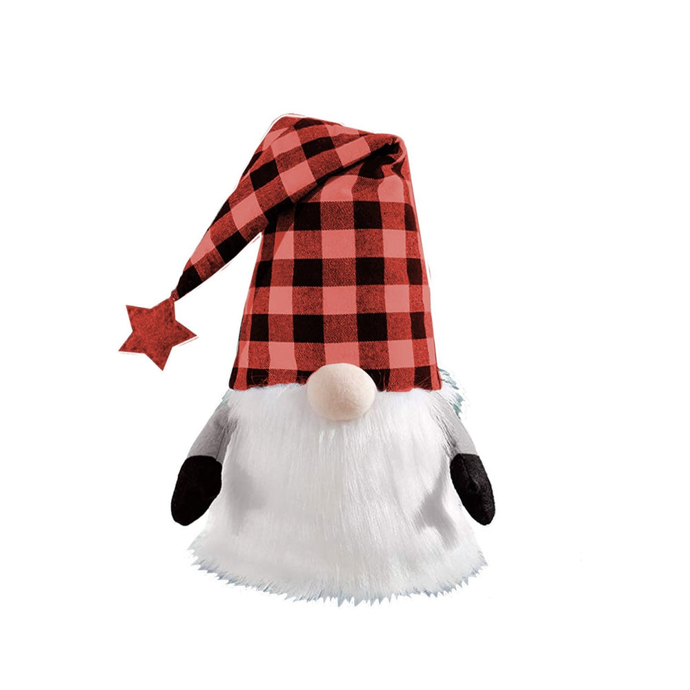 27" Black And Black Felt And Faux Fur Gnome Adjustable Height Tree Topper - Homeroots - Flyclothing LLC