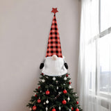 27" Black And Black Felt And Faux Fur Gnome Adjustable Height Tree Topper - Homeroots - Flyclothing LLC
