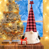 27" Black And Black Felt And Faux Fur Gnome Adjustable Height Tree Topper - Homeroots - Flyclothing LLC