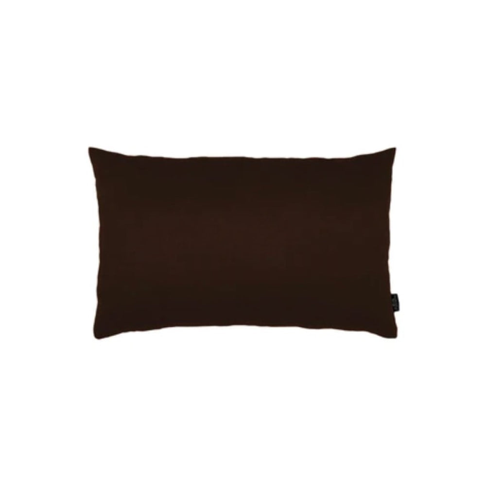 Set Of Two 12" X 20" Brown Zippered Polyester Lumbar Pillow Cover