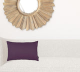 Set Of Two 12" X 20" Purple Polyester Zippered Pillow Cover - Homeroots