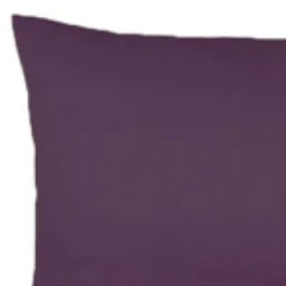 Set Of Two 12" X 20" Purple Polyester Zippered Pillow Cover - Homeroots - Flyclothing LLC