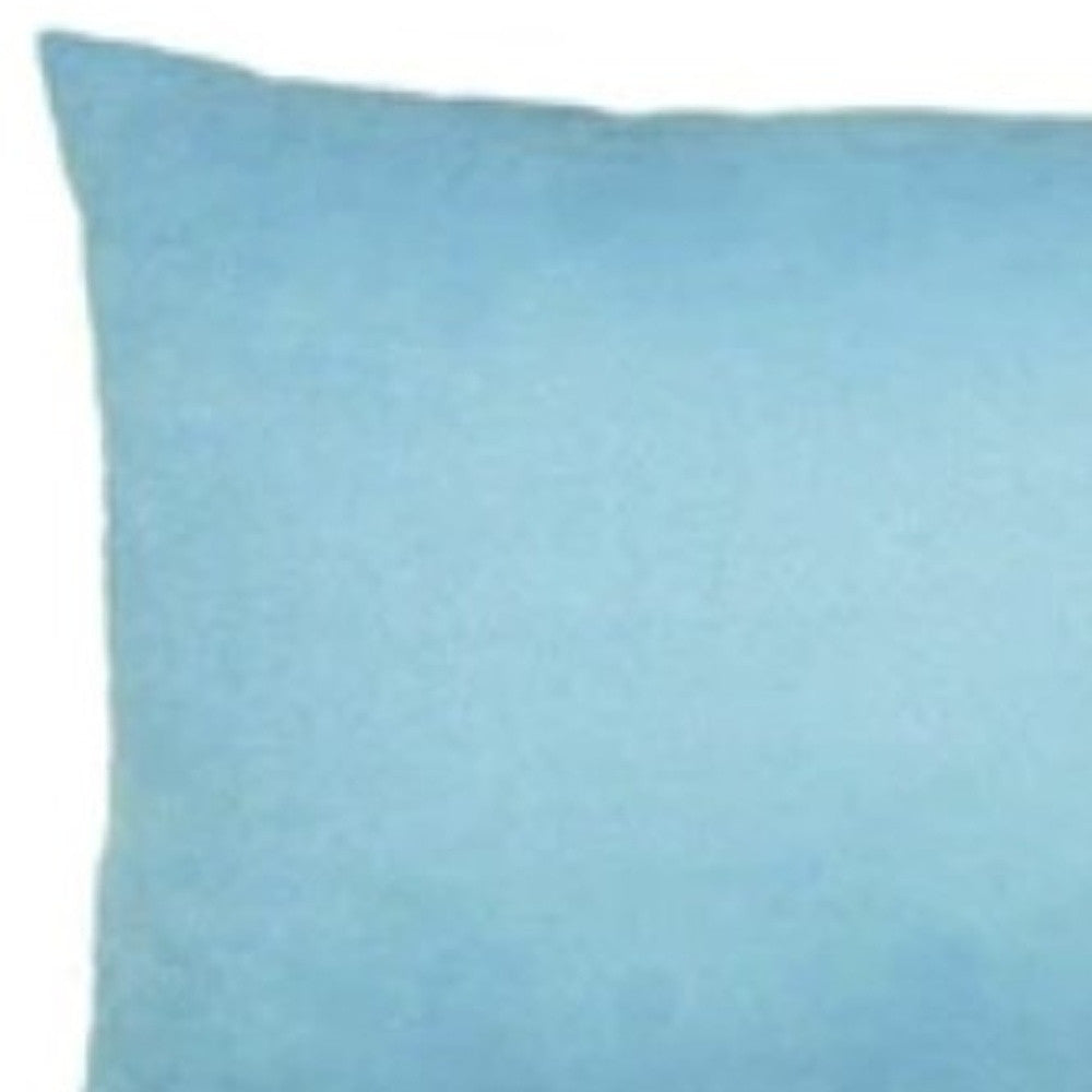 Set Of Two 12" X 20" Sky Blue Polyester Zippered Pillow Cover - Homeroots - Flyclothing LLC