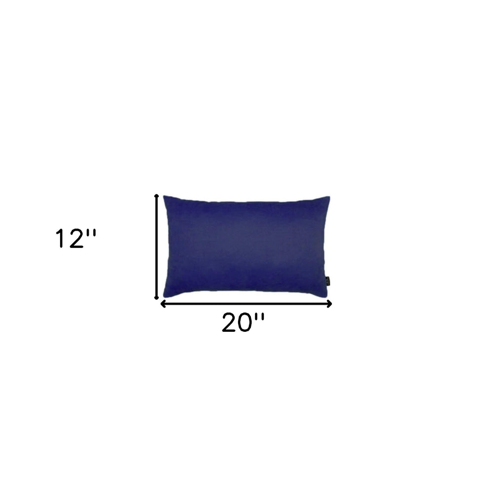 Set of Two 12" X 20" Sapphire Blue Lumbar Throw Pillow Covers - Homeroots - Flyclothing LLC