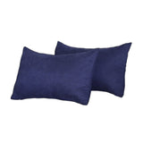 Set of Two 12" X 20" Sapphire Blue Lumbar Throw Pillow Covers - Homeroots