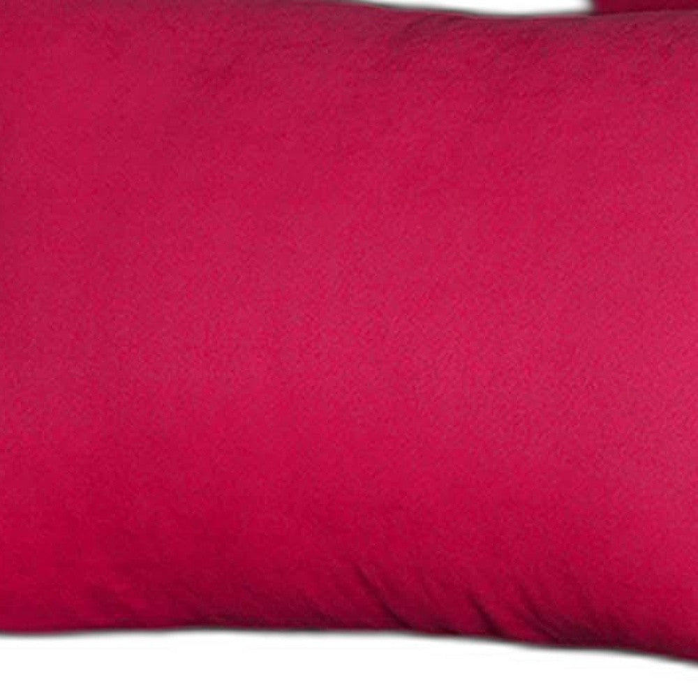 Set Of Two 12" X 20" Pink Polyester Zippered Pillow Cover - Homeroots - Flyclothing LLC
