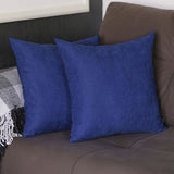 Set Of Two 20" X 20" Navy Blue Polyester Zippered Pillow Cover - Homeroots - Flyclothing LLC