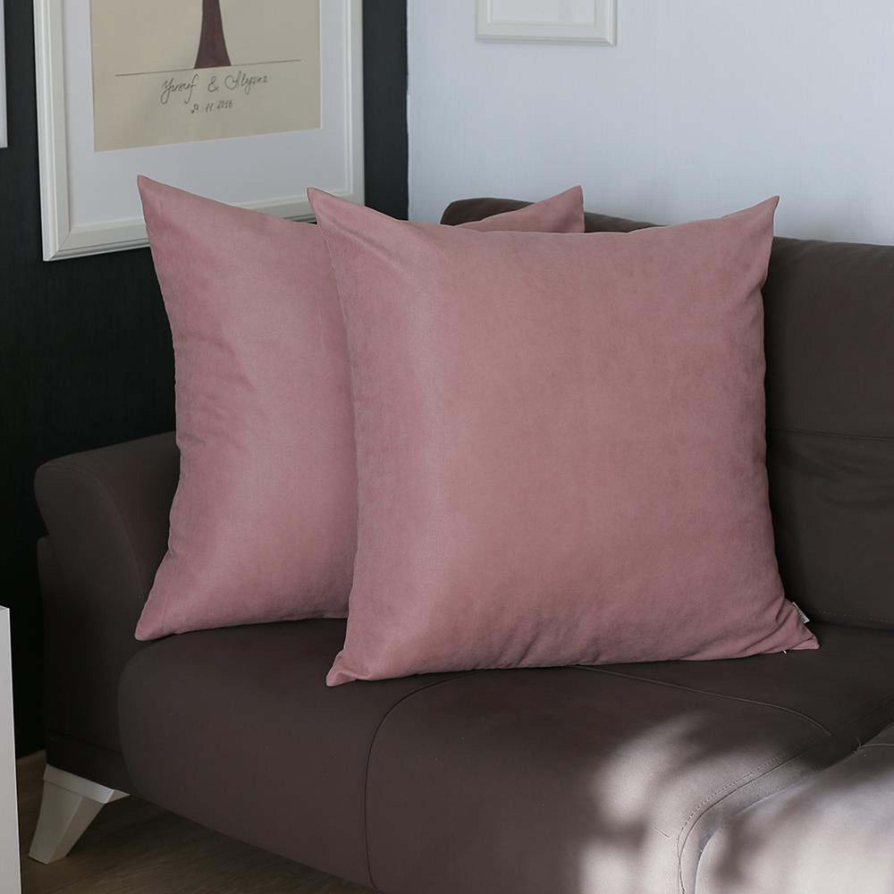 Set Of Two 22" X 22" Light Pink Polyester Zippered Pillow Cover - Homeroots - Flyclothing LLC