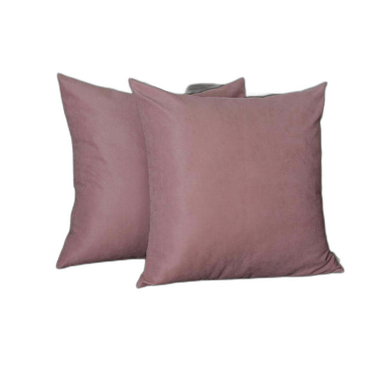 Set Of Two 22" X 22" Light Pink Polyester Zippered Pillow Cover - Homeroots
