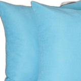 Set Of Two 22" X 22" Sky Blue Polyester Zippered Pillow Cover - Homeroots