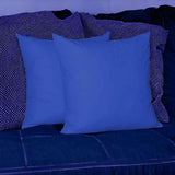 Set Of Two 22" X 22" Sapphire Blue Polyester Zippered Pillow Cover - Homeroots