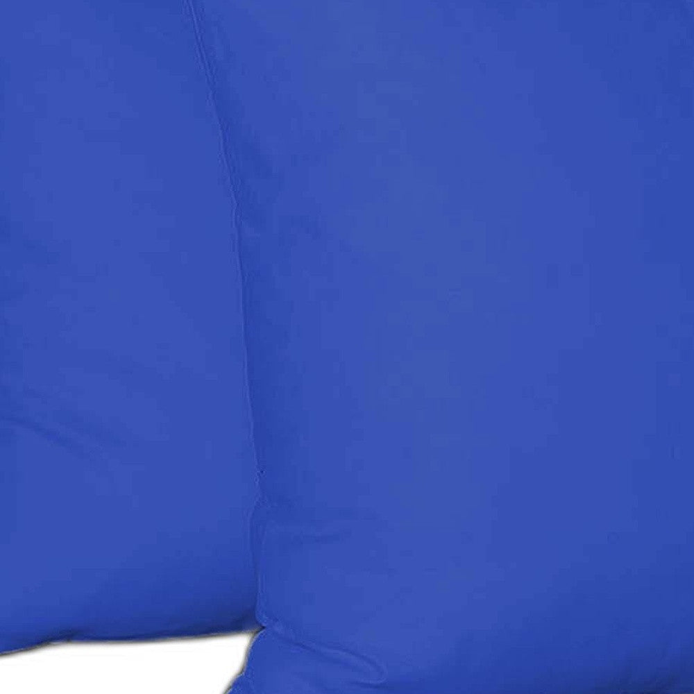 Set Of Two 22" X 22" Sapphire Blue Polyester Zippered Pillow Cover - Homeroots - Flyclothing LLC