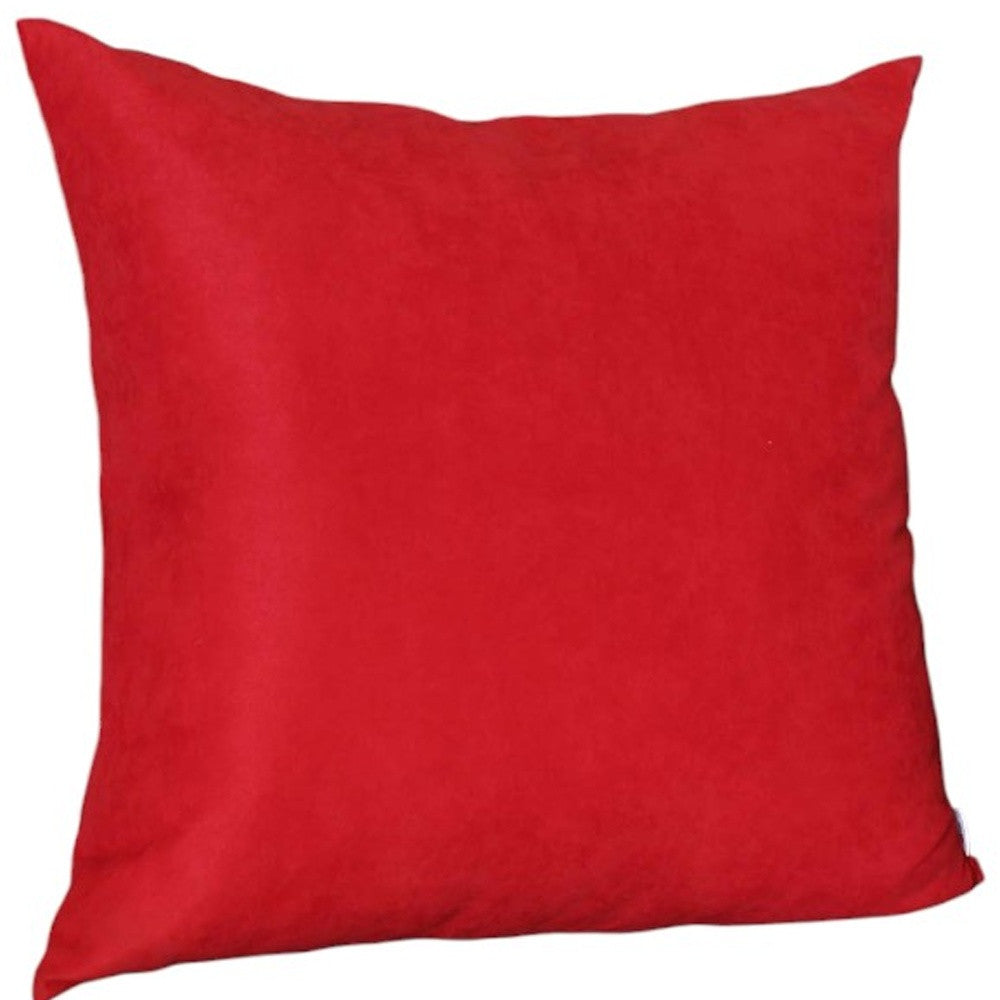 Set Of Two 22" X 22" Red Polyester Zippered Pillow Cover - Homeroots - Flyclothing LLC