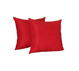 Set of Two 22" Red Throw Pillow Covers