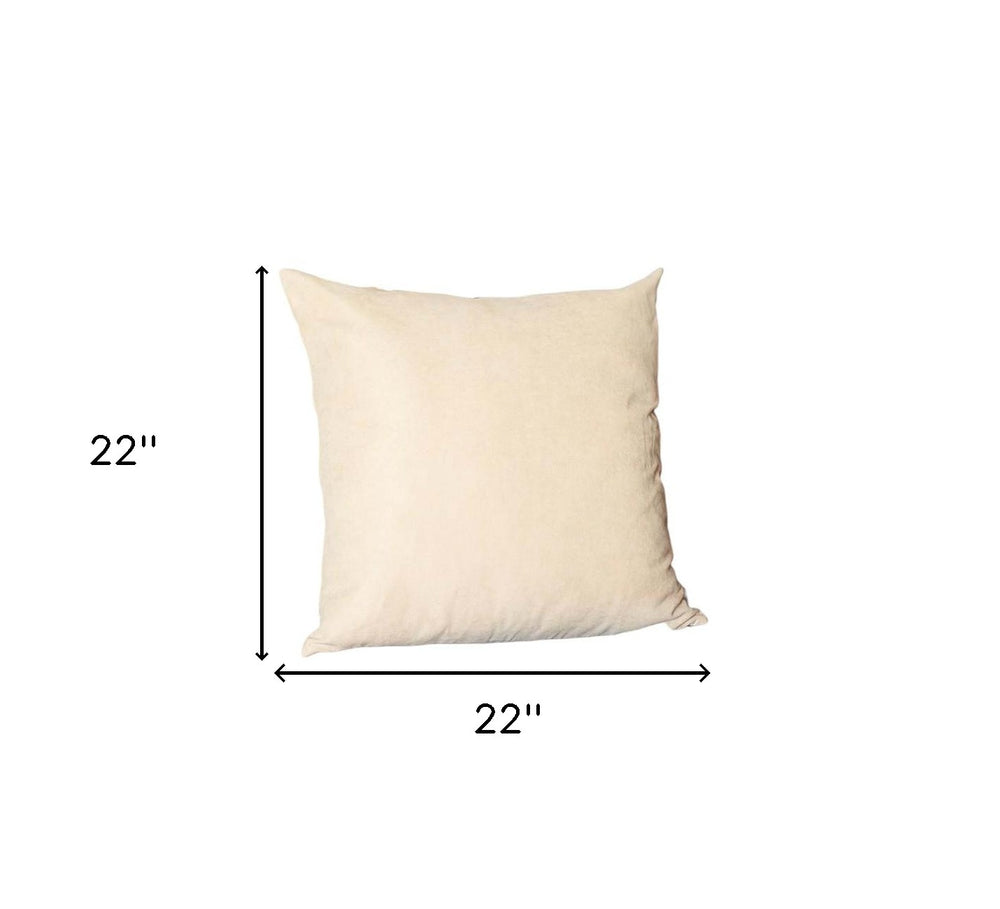 Set Of Two 22" X 22" Beige Polyester Zippered Pillow Cover - Homeroots - Flyclothing LLC